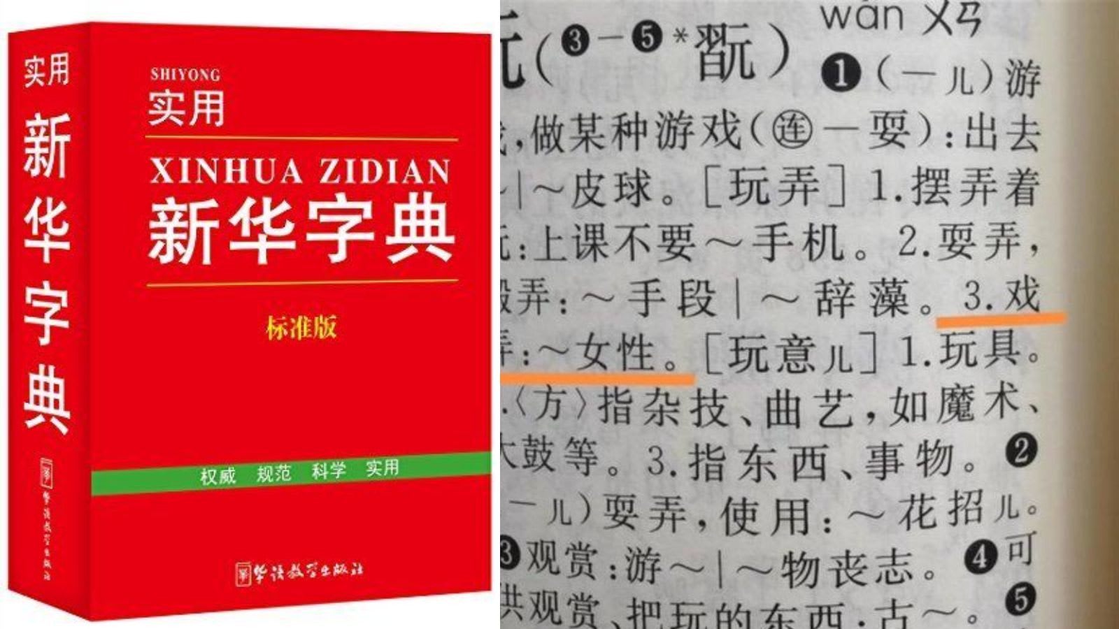 玩”注释组词“玩弄女性” 有网民起诉《新华字典》 - 8world